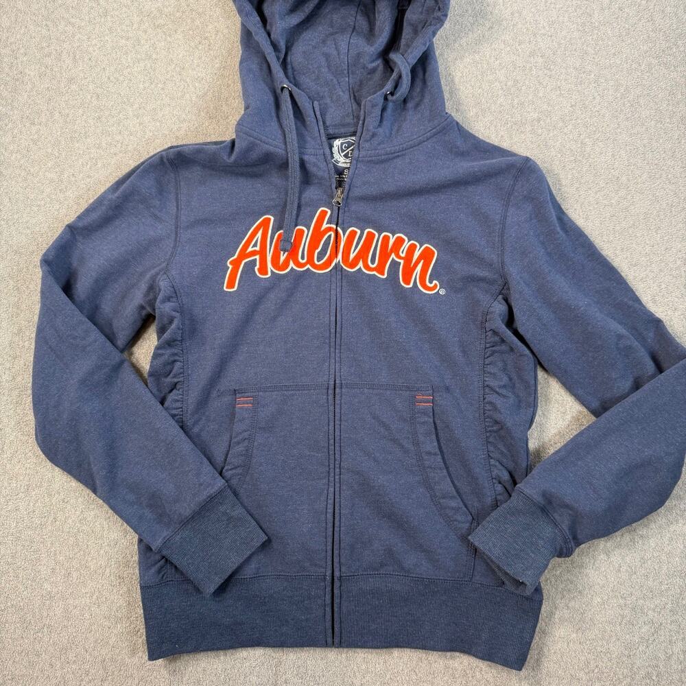 Auburn Tigers Campus Drive Women's Small Full Zip Hoodie Sweatshirt Side Ruched